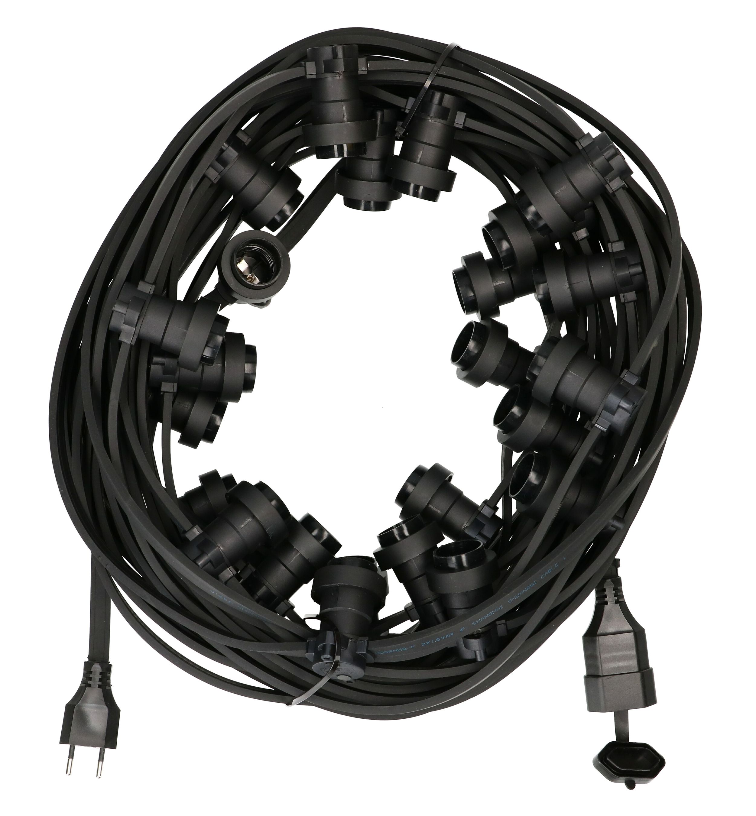 Lighting chain H05RNH2-F2x1,5mm2 black