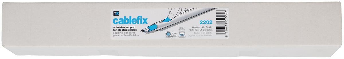 Cablefix set 10mm 10x 40cm + 21 accessori bianco