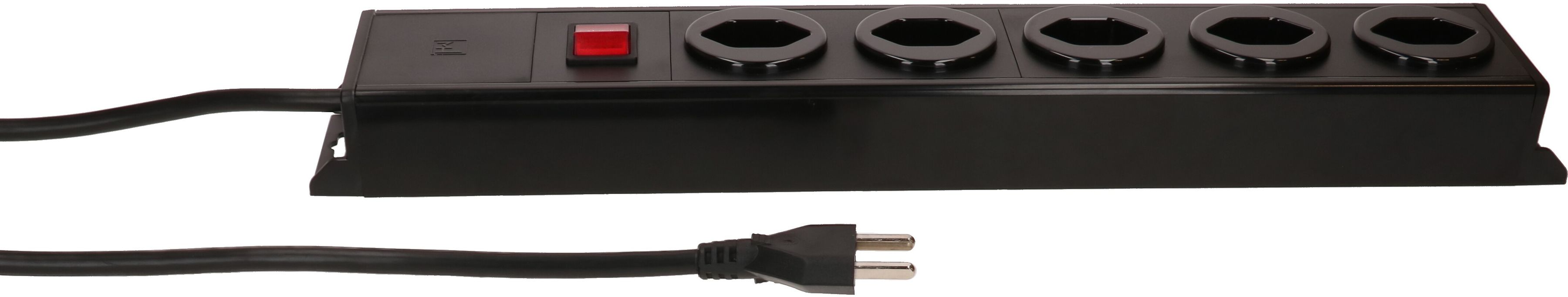 Steckdosenleiste Power Line 5x Typ 23 sw/sw Schalter 1.5m