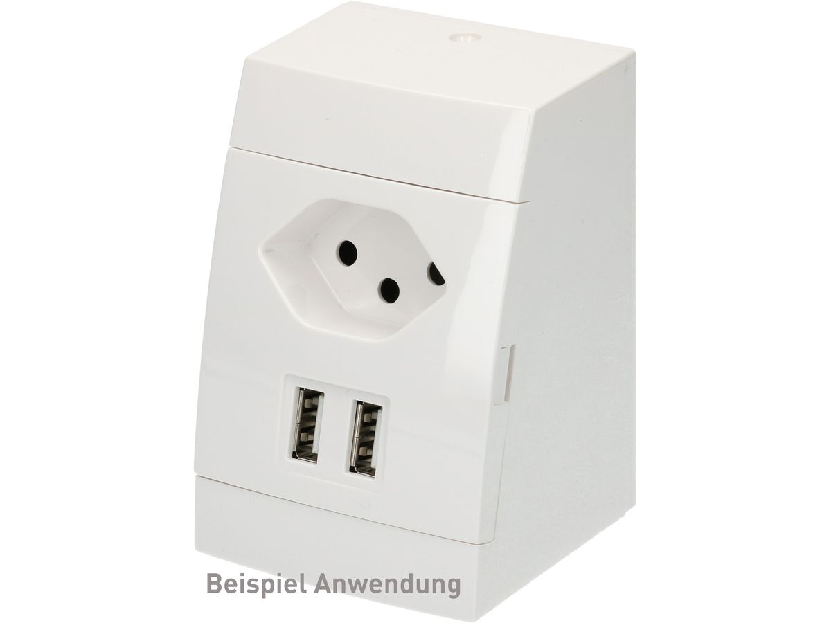 Bath socket 1x type 13 / 1x USB-double charger 2.4A