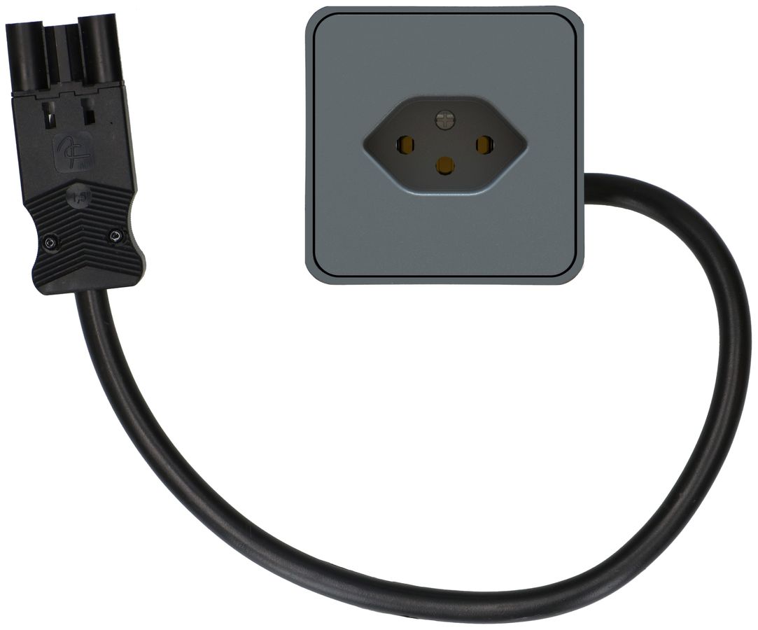 presa aggiuntiva per mobili 1x tipo 13 antracite 0.5m AC166