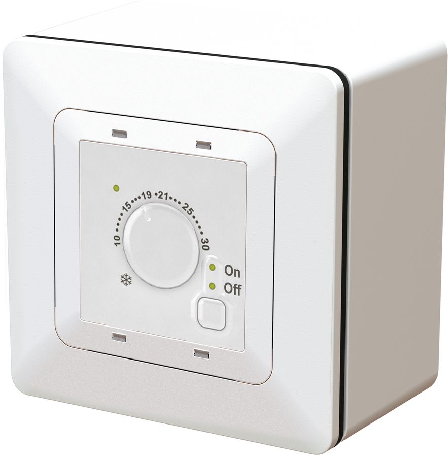 termostato ambiente AP con sonda esterna priamos bianco