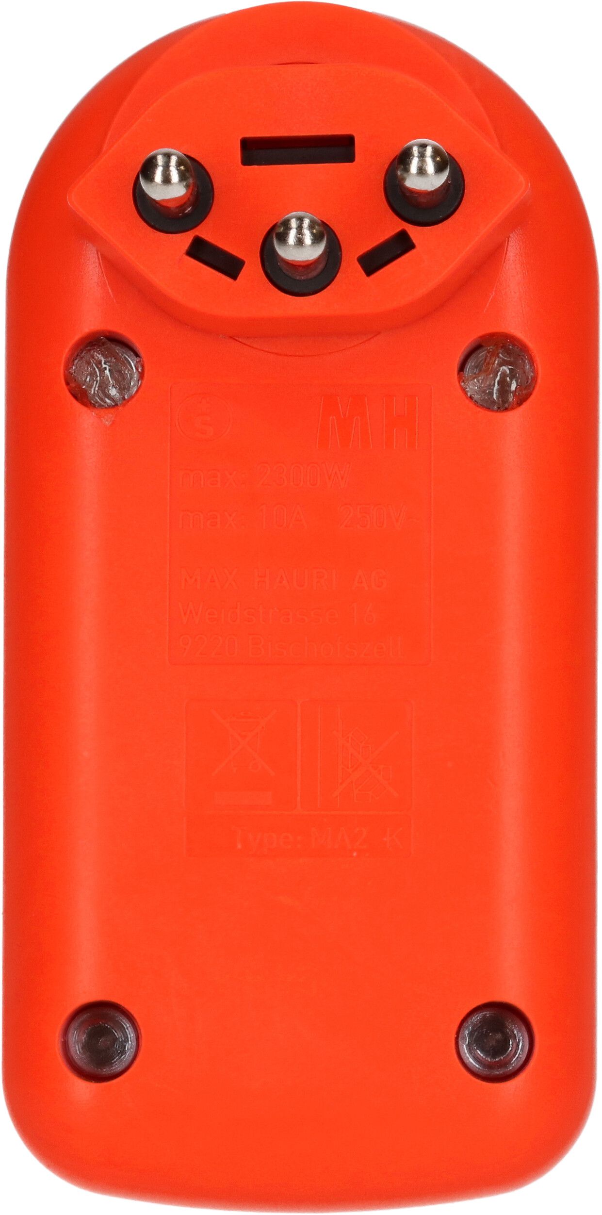 Abzweigstecker maxADAPTturn 2x Typ 13 fl-orange drehbar BS