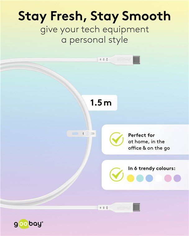 Ladekabel USB-C Silikon 1.5m pink