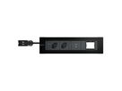 INTRO2.0 bloc multiprise noir 2x type 13 1x USB-C 60W 1x vide