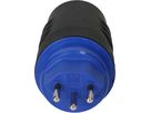 fiche type 13 3 pôles noir/bleu IP55