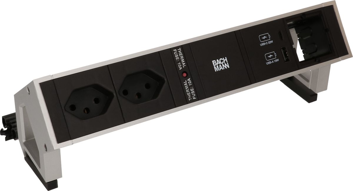 DESK 2 Inox 2x Typ13 1x USB A/C Charger 1x Leer