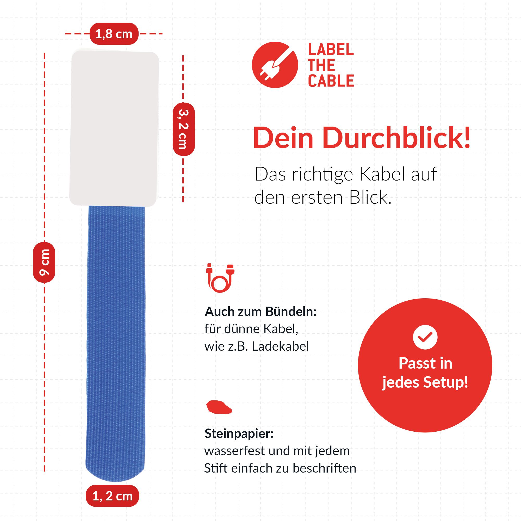 LTC Cable Tags fascette con etichetta assortite / 30 pezzi