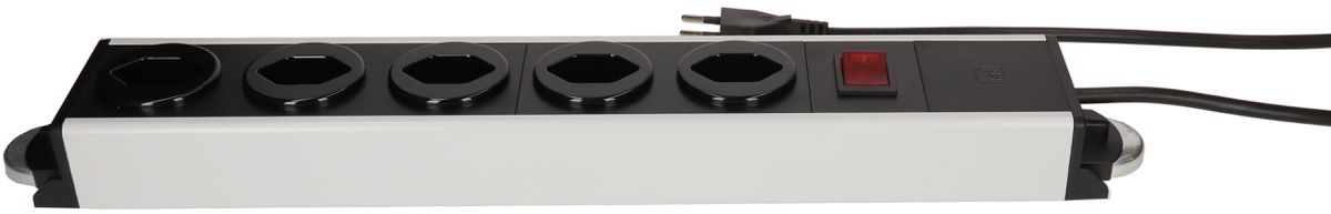 multipresa Power Line 5x tipo 13 gr/ne interruttore 1.5m magnete