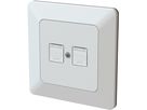 Netzwerkdose 2x RJ45 Kat.6 ungeschirmt UP priamos weiss