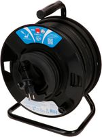 Cable reel IP55 50m with 1x socket and 1x plug IP55