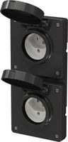 combinazione tipo 23 / tipo 23 dim.2x1 INC exo IP55 nero