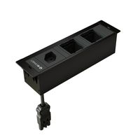 CUBOBOX bloc multiprise noir S 3 fois 1x type 13 2x module vide
