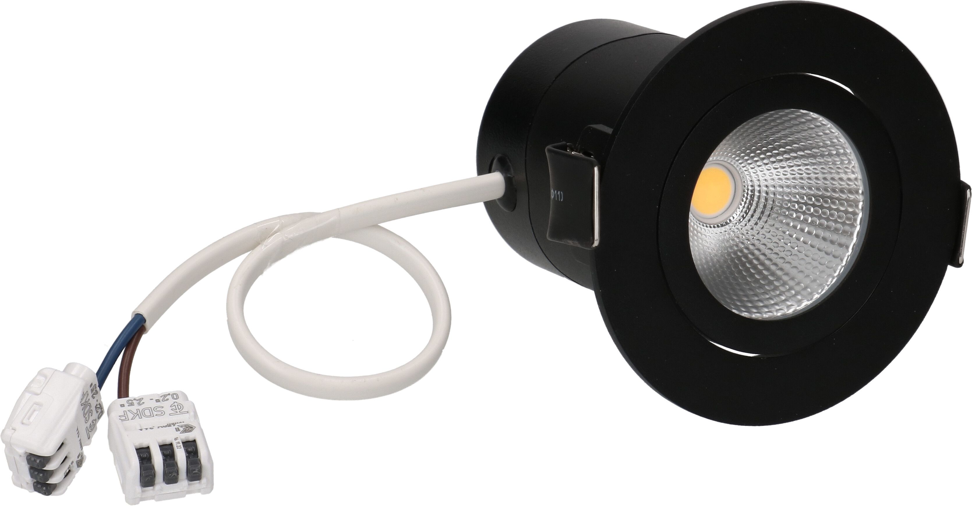 LED-Einbauspot DISC 230 Ø68 schwarz 3000K 650lm 36°
