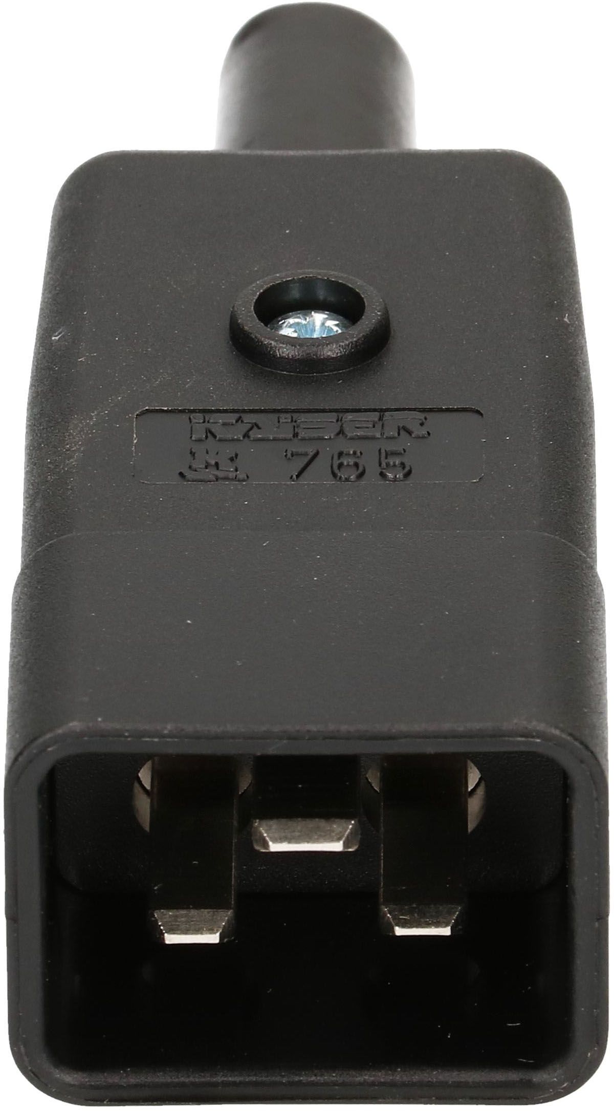 Apparatestecker Typ C20 3-polig schwarz