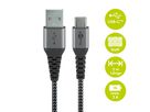 USB-A auf USB-C Kabel, Textil, extra robust, 2m