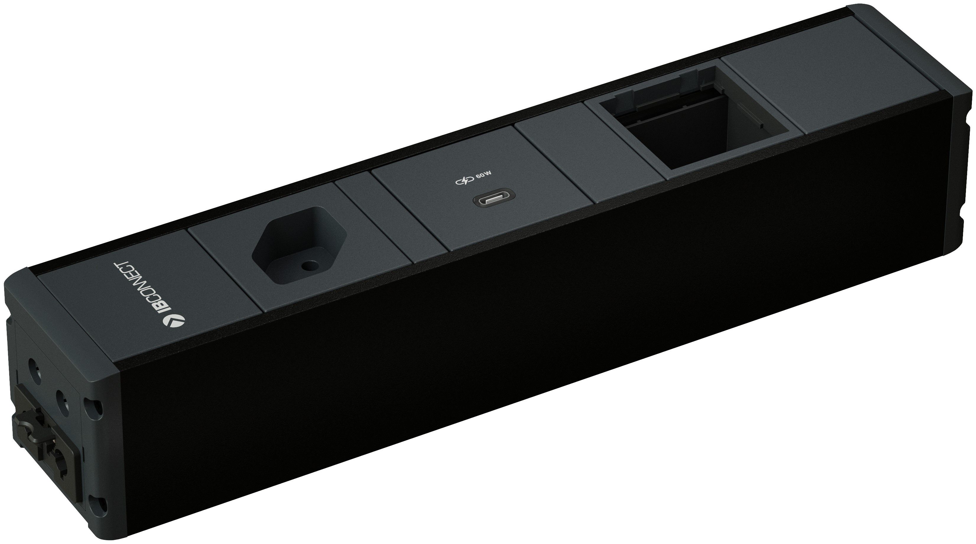 CUBO Steckdoseneinheit sw 1x Typ 13 1x USB-C 60W 1x Leer Magnet