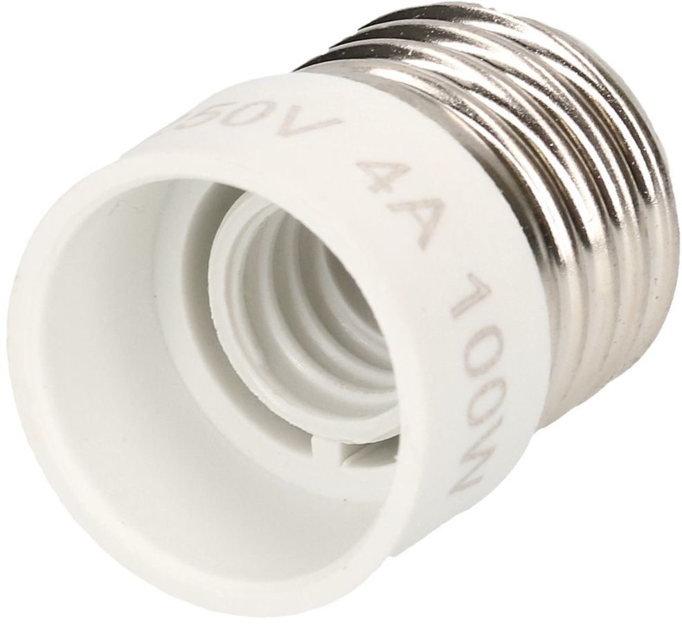 Reduzierfassung von E27 auf E14 weiss