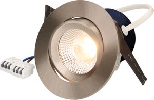 LED-Einbauspot ROUND 230 Nickel gebürstet 4000K 780lm 36°