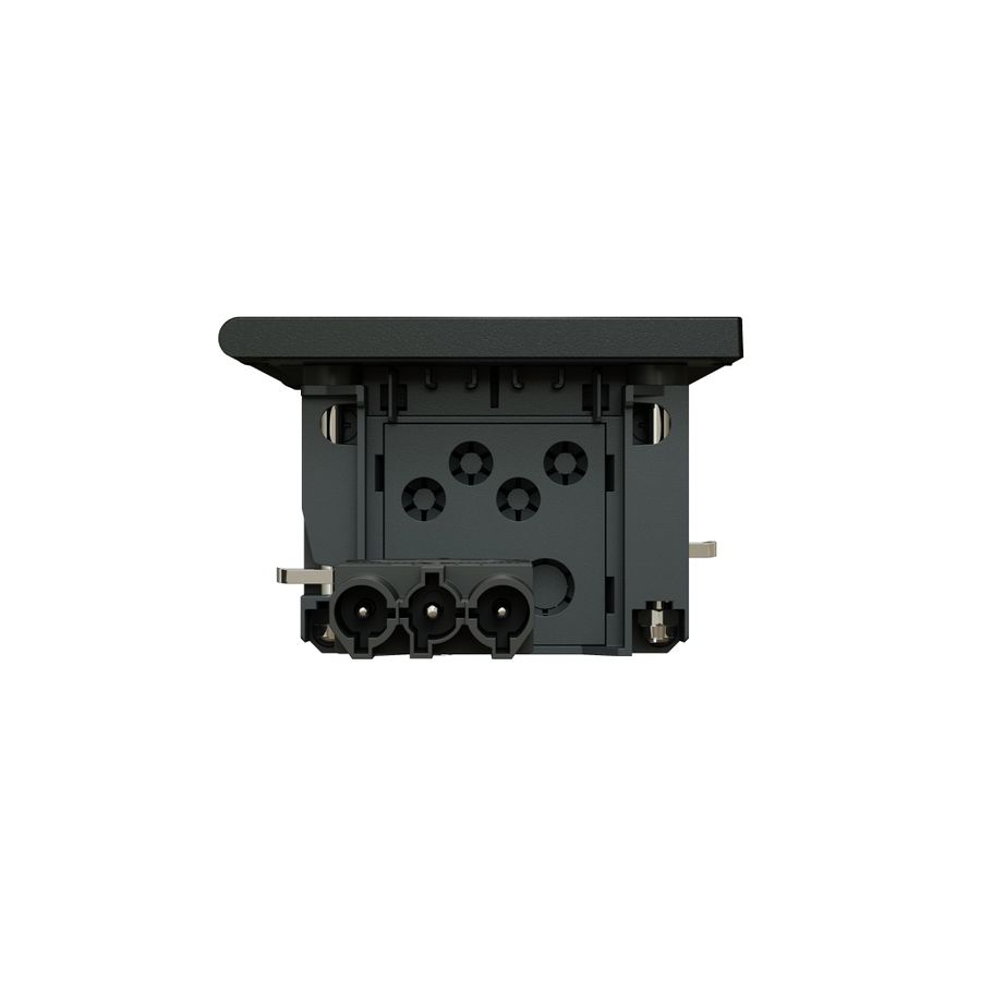 NEXO Steckdoseneinheit schwarz 2x Typ 13 1x USB-C/C