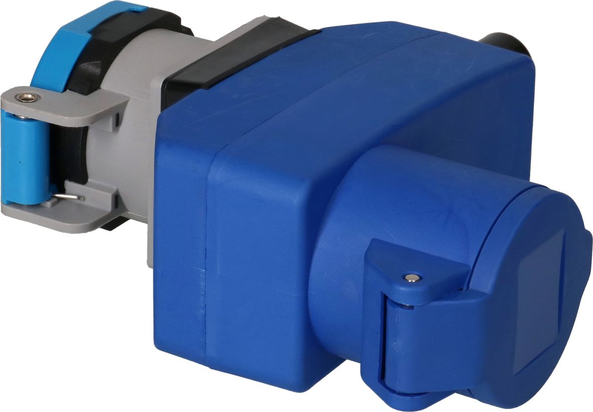 CEE Winkelkupplung blau CEE16-3 + Typ 23 IP55