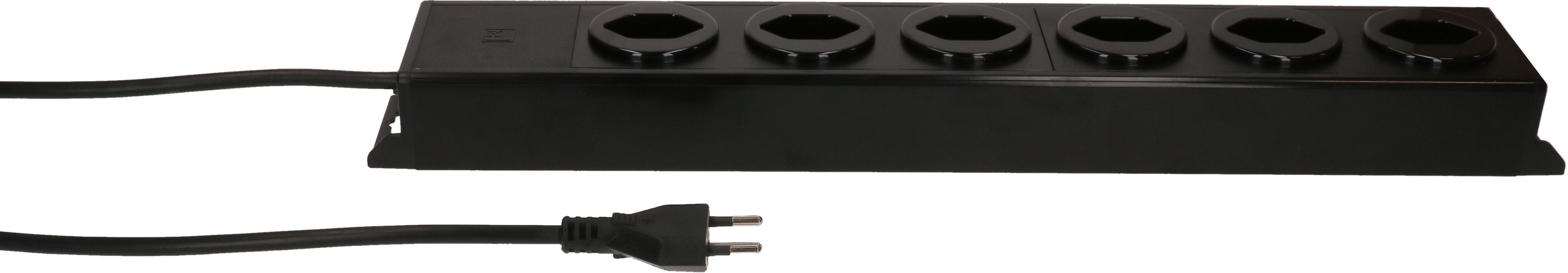 Steckdosenleiste Power Line 6x Typ 13 schwarz/schwarz 5.0m