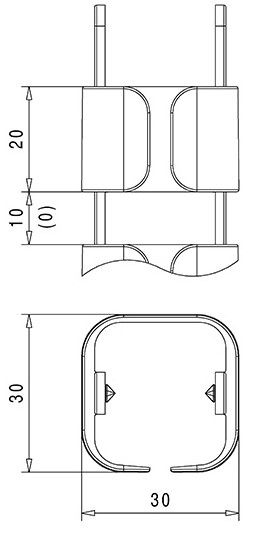 Kabelschlangen-Set Geoflex 1.25m weiss RAL9003