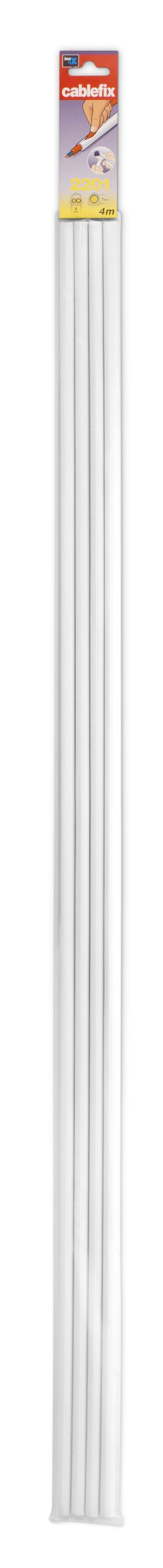 Goulotte 7mm blanc auto-adhésif 1m 4 pcs.