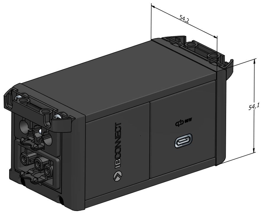 ORBIT Steckdoseneinheit weiss 1x Typ 13 1x USB-C 60W