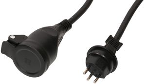 IP55 rallonge N07V3V3-F3G1.5 20m noir type 13 / type 13