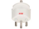 adaptateur fixe type 12 / Schuko CEE 7/7 blanc