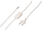 TDLF câble secteur H03VVH2-F2X0.75 2m blanc interrupteur type 26