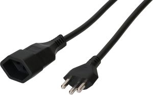 TD-Verlängerung H05VV-F3G1.5 3m schwarz Typ 23 / Typ 23