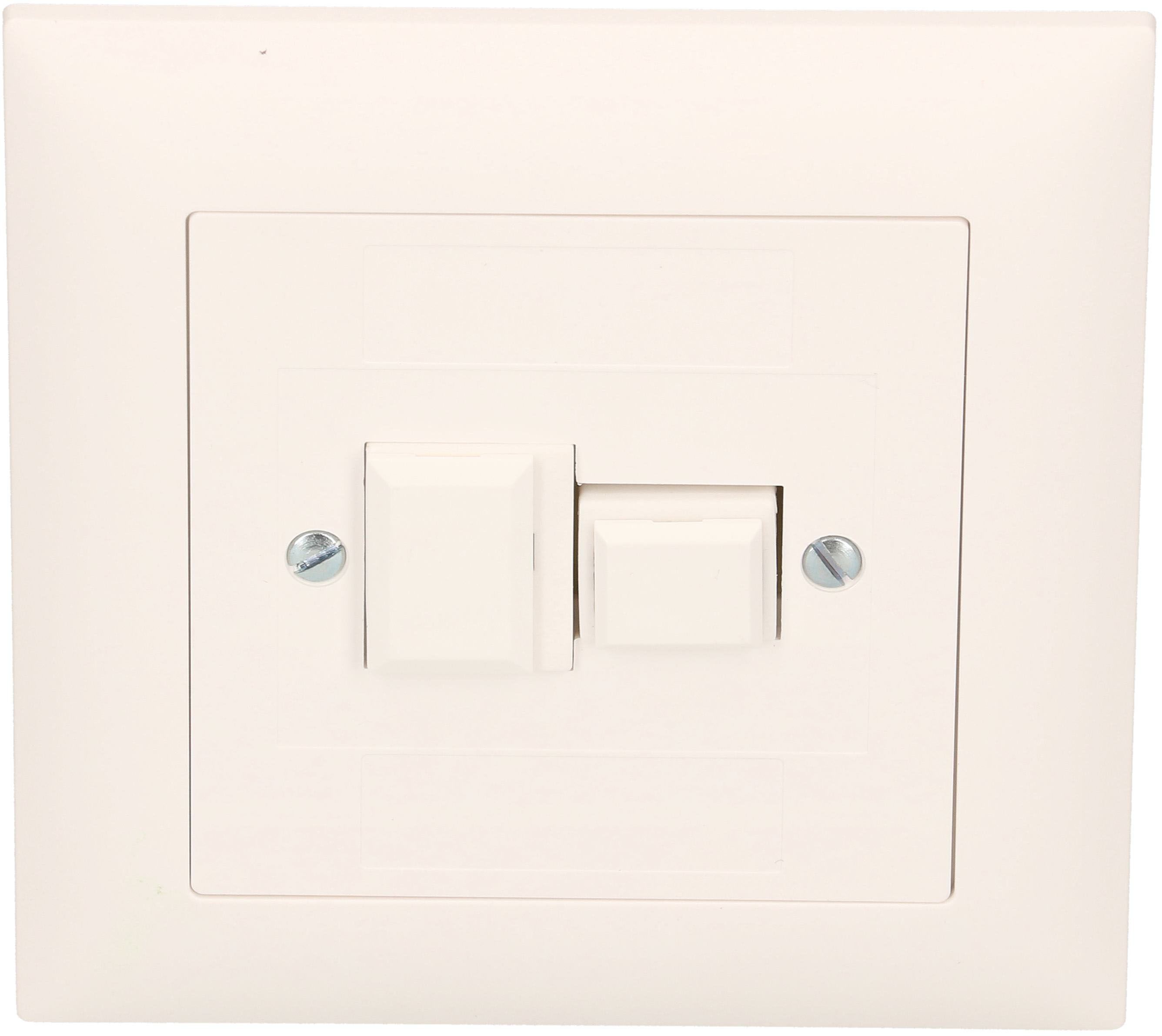 Telefon/Netzwerk 1xT+T83 1xRJ45 Kat. 5e UP EdizioDue weiss