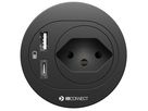 ATOM presa multipla nero 1x tipo 13 1x USB-A 1x USB-C