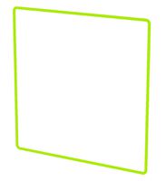 Designprofil Gr.1x1 priamos gelb/grün fluoreszierend / 4 Stück