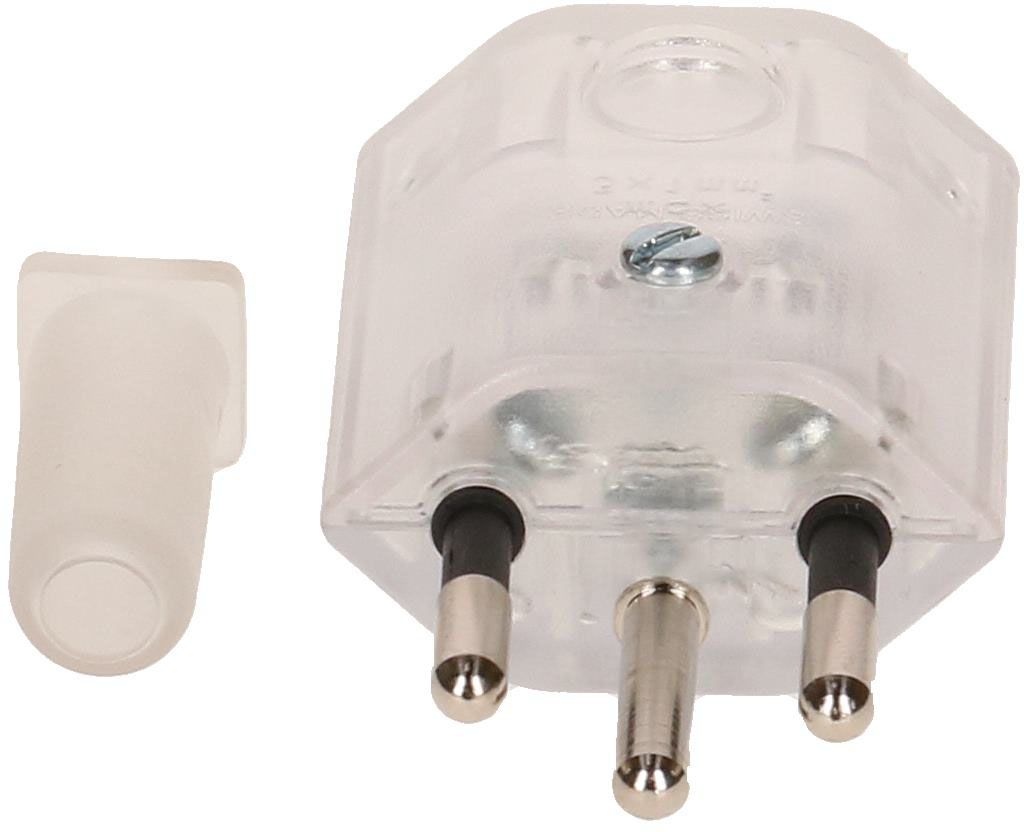 Stecker Typ 12 gewinkelt transparent