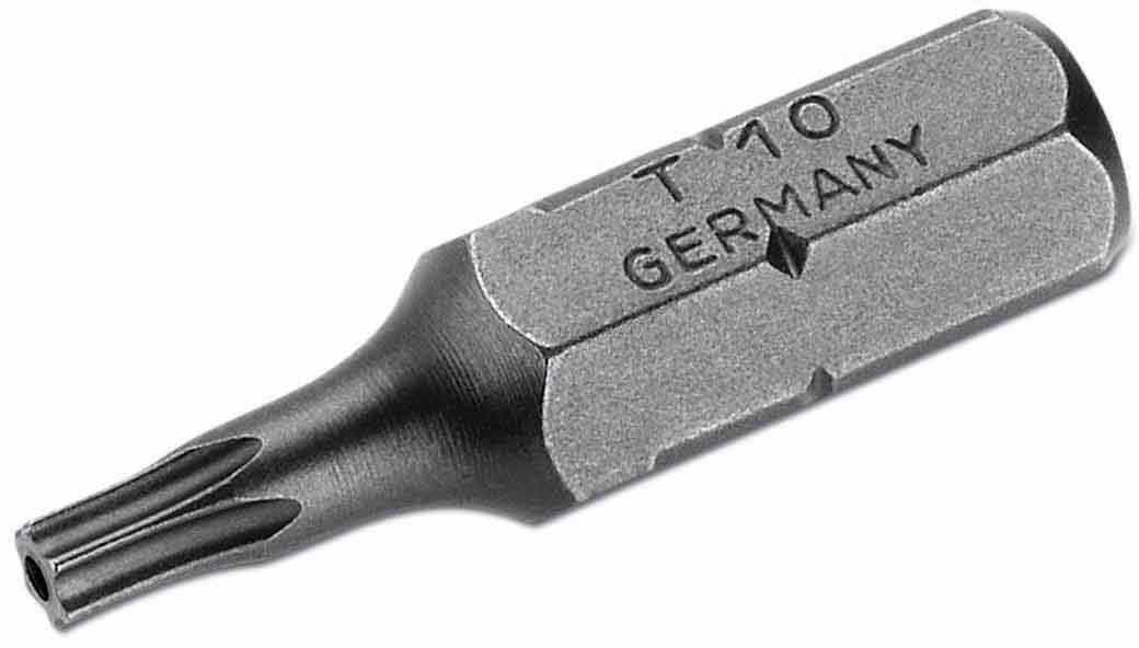Standard Einzelbits für Torx-Schrauben Bohrung T10 Länge 25mm