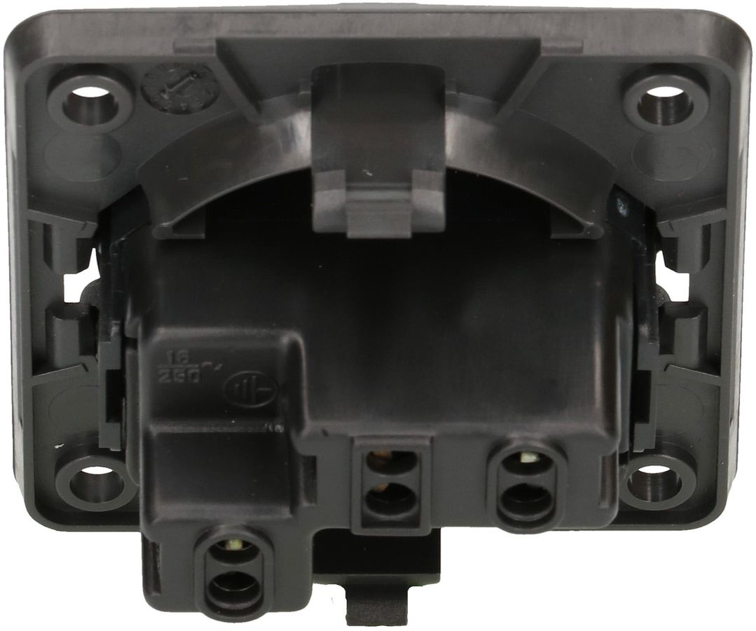 Steckdose 1x Typ L Apparat mit Frontplatte Berker Integro anth.