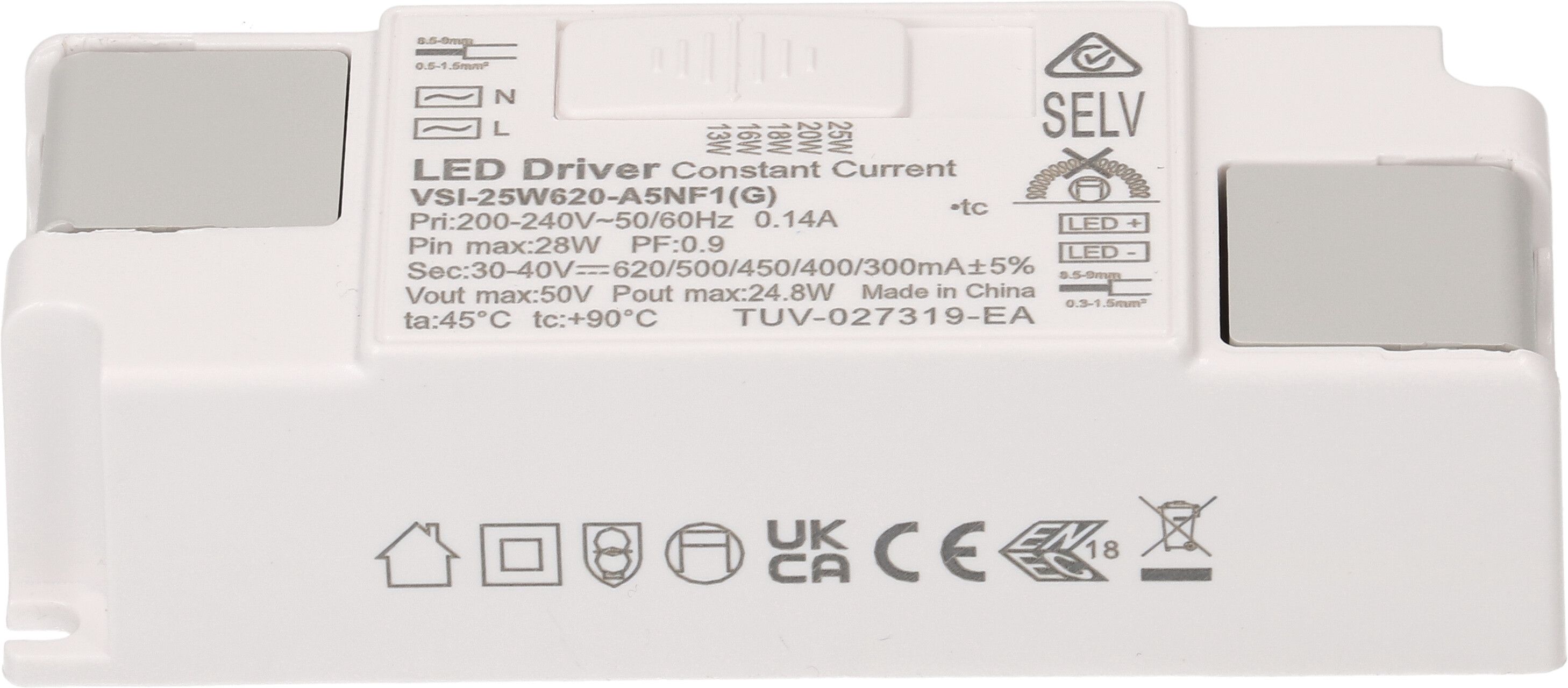 LED-Konstantstromtreiber mit Leistungsschalter 13-16-18-20-25W