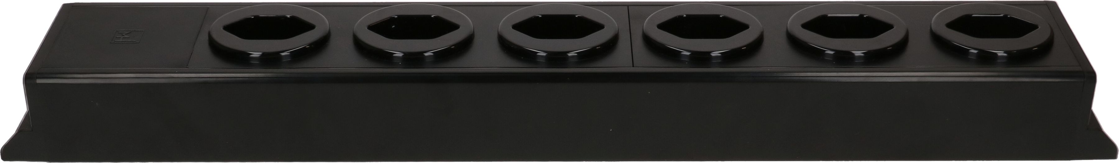 Steckdosenleiste Power Line 6x Typ 13 schwarz/schwarz