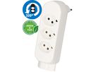 multi adaptateur ADAPT 3+1x type 13 blanc rotatif Green+Fair