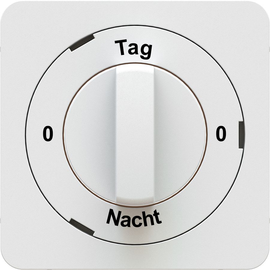 interrupteur rotatif/à clé 0-Tag-0-Nacht plaque fr. priamos blanc