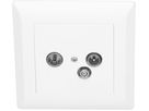 Radio/TV/Daten Durchgangs-/Enddose 15dB UP Kallysto weiss