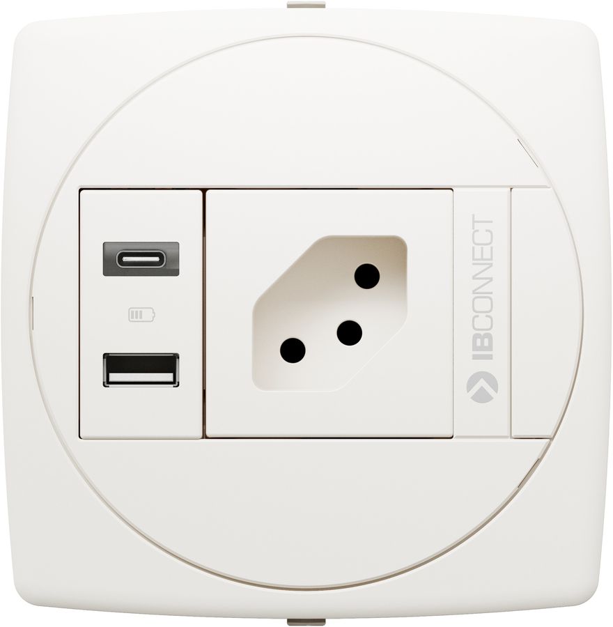 UNIT Steckdoseneinheit weiss 1x Typ 13 1x USB A/C