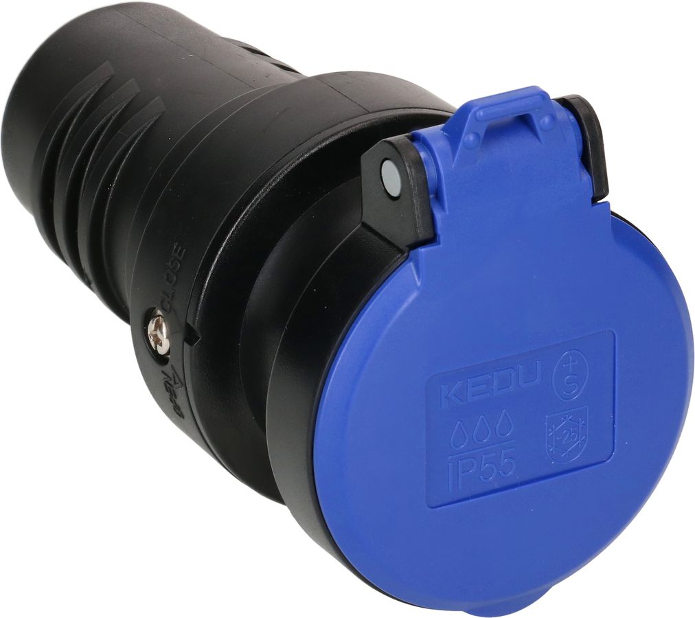 Kupplung Typ 13 3-polig schwarz/blau IP55