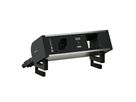 SUPRA bloc multiprise anodisé 1x type 13 1x USB-A/C 1x vide