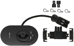 Single set d'extension ORBIT bloc multiprise noir type 13 USB-A/C