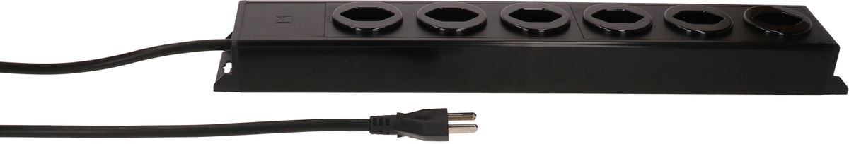 Steckdosenleiste Power Line 6x Typ 23 schwarz/schwarz 1.5m