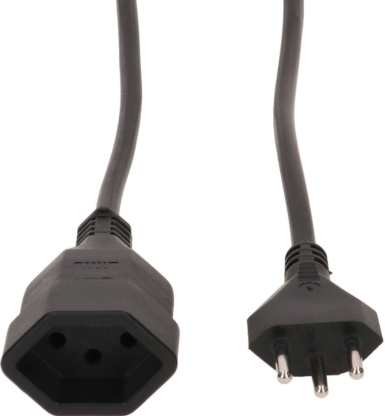 TD-Verlängerung H05VV-F3G1.0 4m schwarz Typ 12 / Typ 13